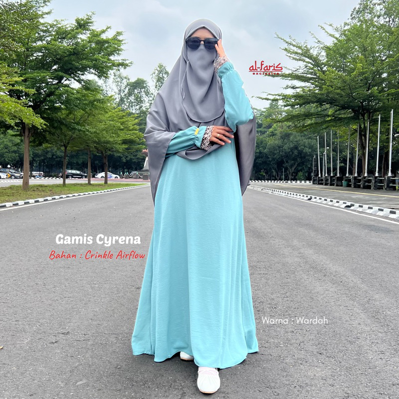 Cyrena Gamis Crinkle Airflow List Renda Gold Series