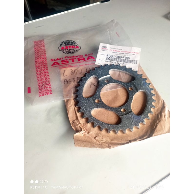 GEAR GIR BELAKANG 420-36T HONDA C800 ASTREA 800 41201-GB5-760H