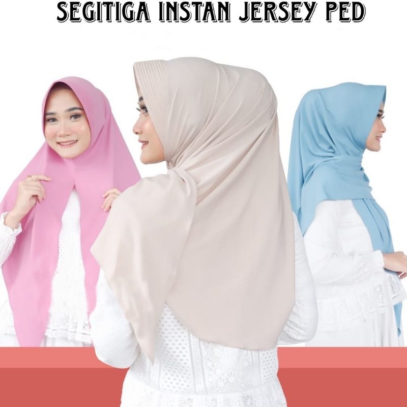 Hijab Segitiga Instan Jersey Pet Premium / Pasmina Instan Jersey Premium