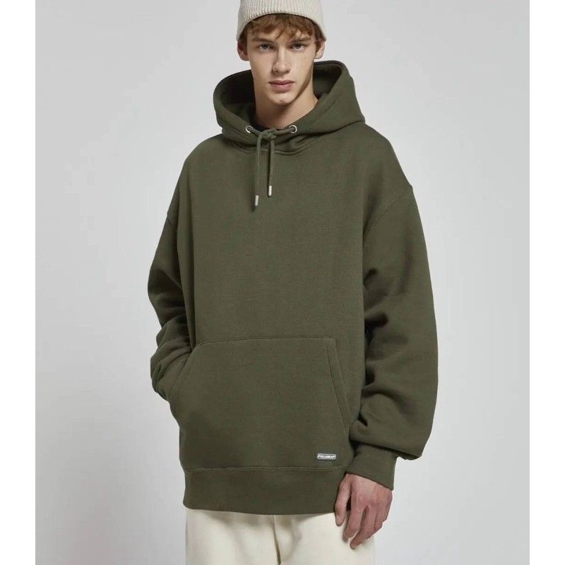 Hoodie Sweatshirt Fleece Pull & Bear Original Army