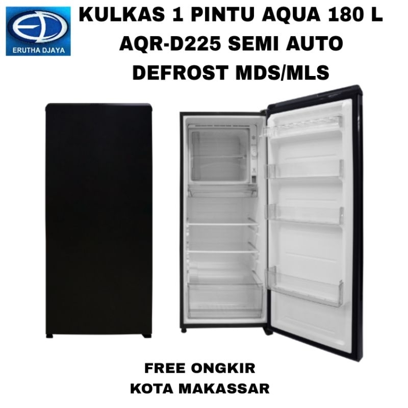 kulkas 1 pintu aqua 180 l sedikit bunga es aqrd225