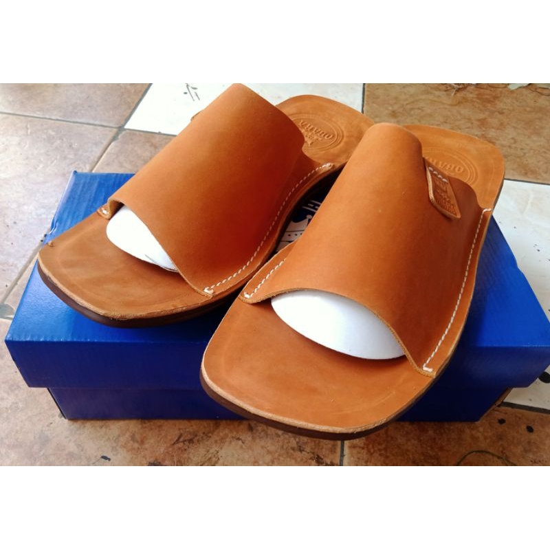 Sandal kulit pria dewasa laki cowo original kekinian casual tready keren 100 % asli branded hitam coklat Tan 38-39-40-41-42-43