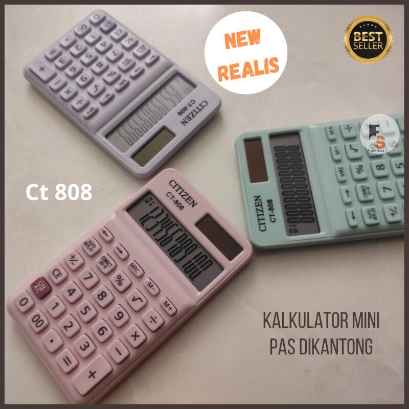 

Kalkulator Calculator Citizen CT 808 12 Digit Warna Menarik CT-808