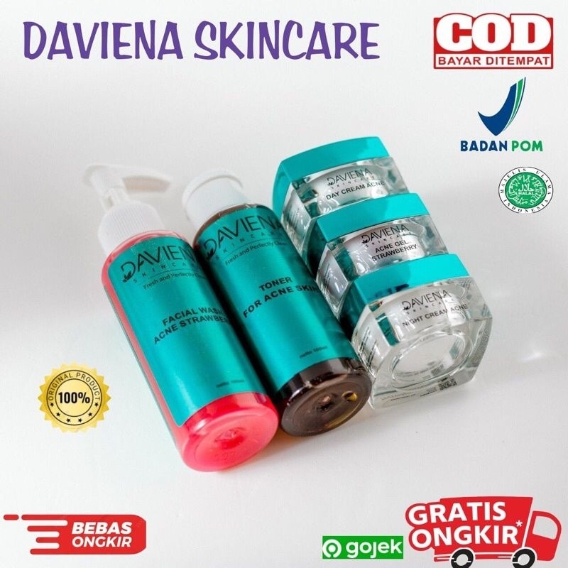 daviena skincare bpom  daviena paket  series skincare gold davina skincare acne daviena skincare jak