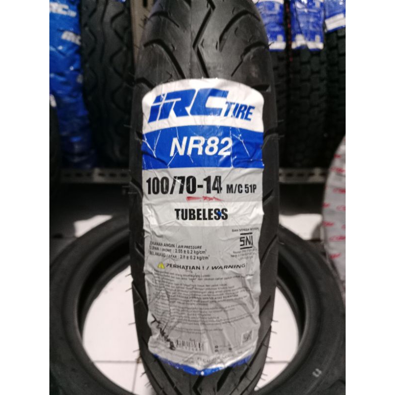 IRC 100/70-14 NR82 BAN LUAR TUBELESS IRC RING 14