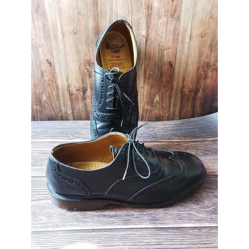 100% Official Sepatu Doc Martens Black Docmart Vintage Rare Leather Shoes Pantofel Hitam Pria Men Ox