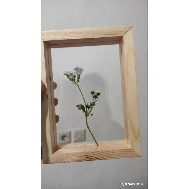 frame 3d kayu & akrilik bening double akrilik frame unik akrilik display