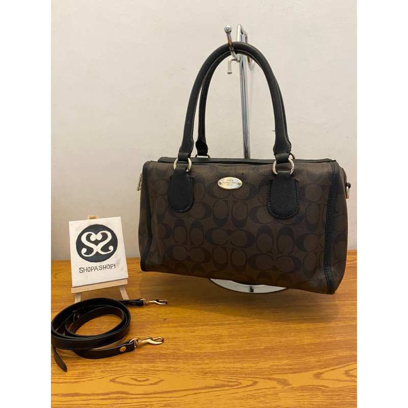 preloved coach bennet, murce sling bag coach, top handle coach