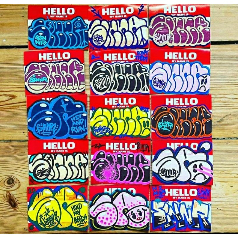 

STICKER MY NAME IS CUSTOM NAMA THROWUP