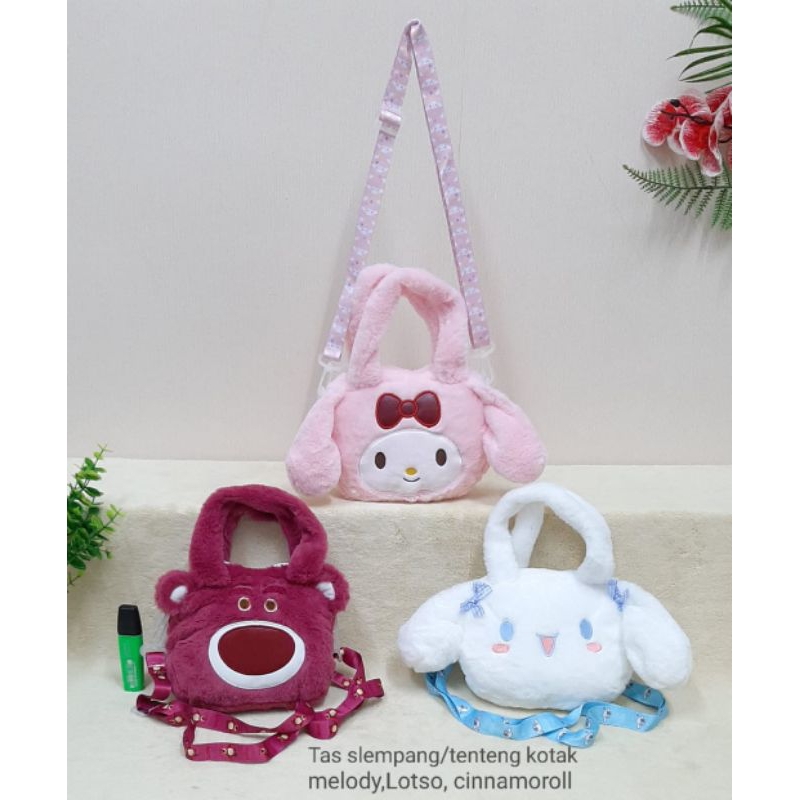 Tas Selempang Kotak Lotso Melody Cinamorol Size 15cm/slingbag anak lucu/tas samping anak/Totebag Lotso/Handbag Lotso/Tas Lotso