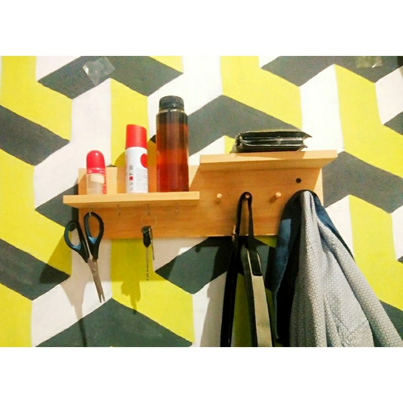 rak dinding/rak dapur/kapstok baju/rak cantolan/rak tempel minimalis