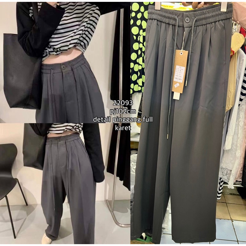 CELANA WANITA KULOT KEKINIAN PANJANG HIGHWAIST IMPORT BANGKOK