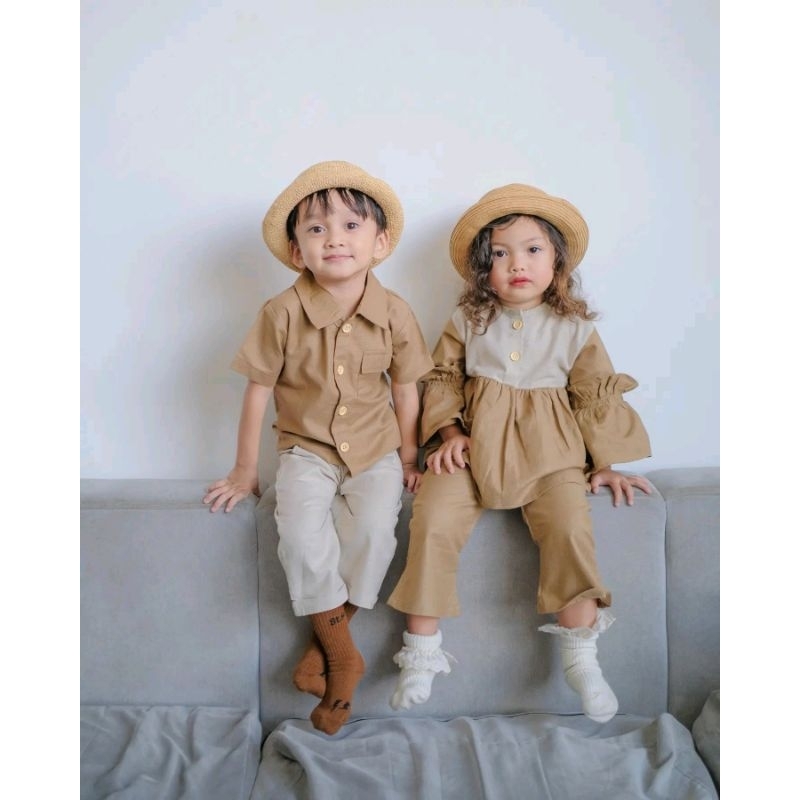 Gyan and Linea set / setelan couple anak 1-6 tahun