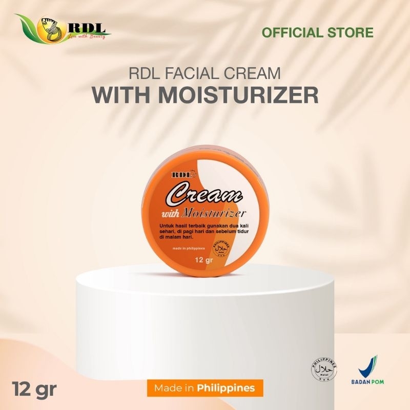 RDL Cream With Moisturizer 12g Original made in philippines dist.pt rdl dsitribusi indonesia bpom
