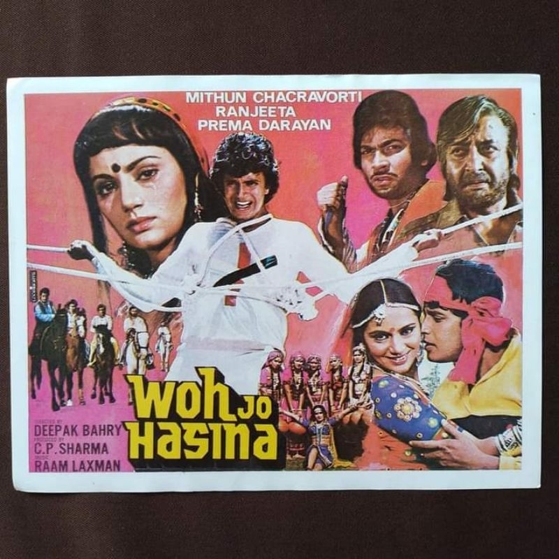 Flyer Film Jadul Lawas India Bollywood Woh Jo Hasina 1983