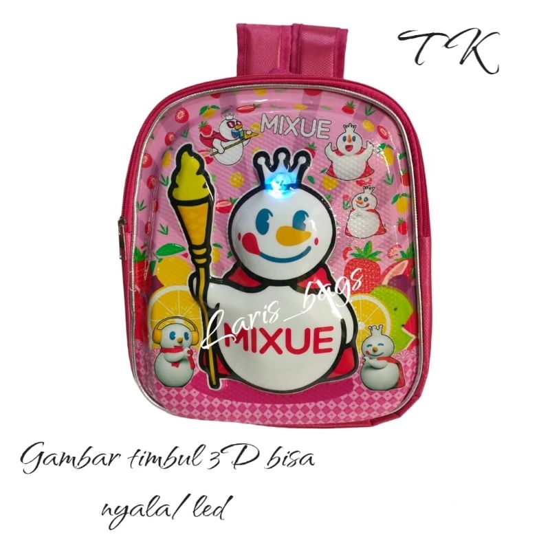 tas anak sekolah mixue/tas anak tk mixue timbul/tas anak sd mixue timbul led/tas anak ransel perempuan/tas anak sekolah tk/tas anak terlaris/tas anak murah