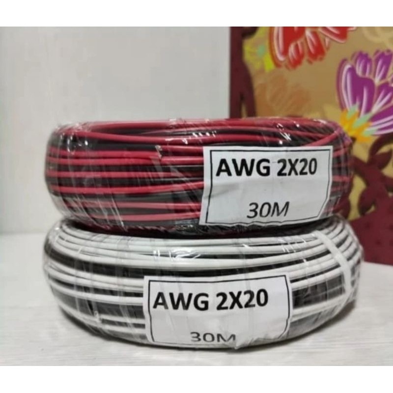 kabel awg 20x2 30m warna premium