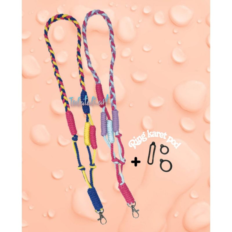 Macrame lanyard pods