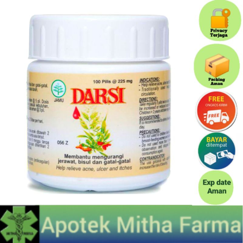DARSI 100 PIL HERBAL ALAMI OBAT JERAWAT
