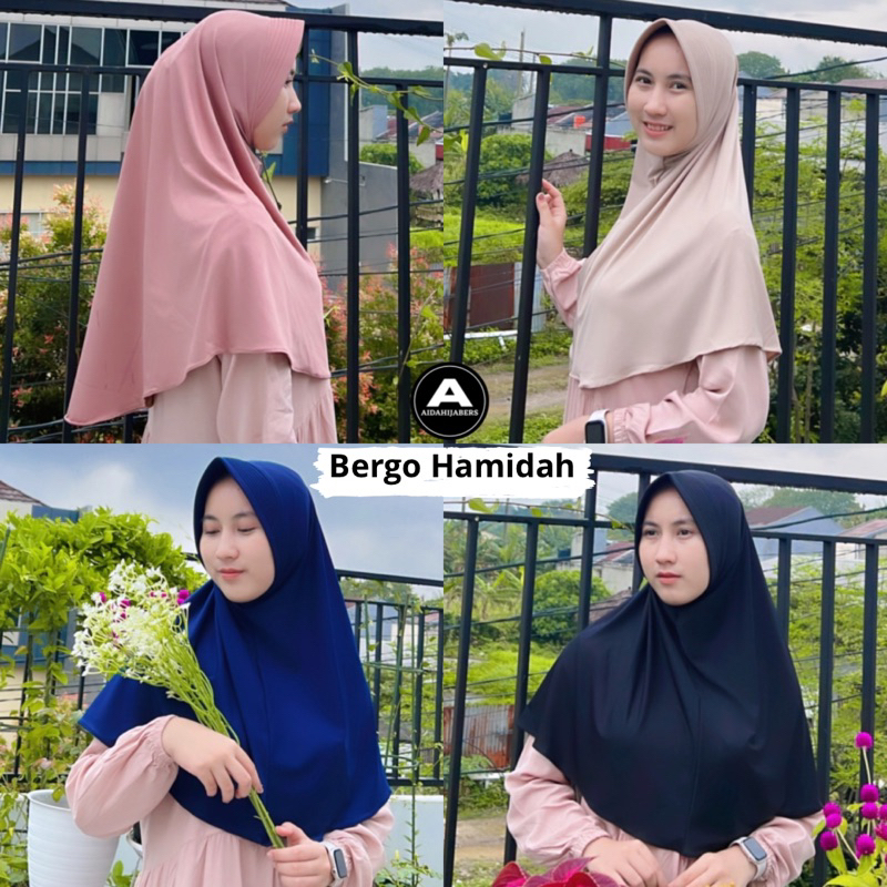BERGO HAMIDAH BERGO JERSEY MENUTUP DADA / DAILY HIJAB PET ANTEM JERSEY PREMIUM