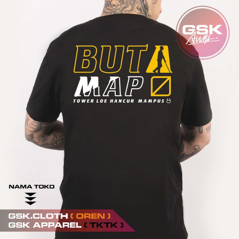 KAOS BUTA MAP MOBILE LEGENDS MLBB PRIA WANITA / KATA KATA LUCU / AFK / kaos ML / kaos game