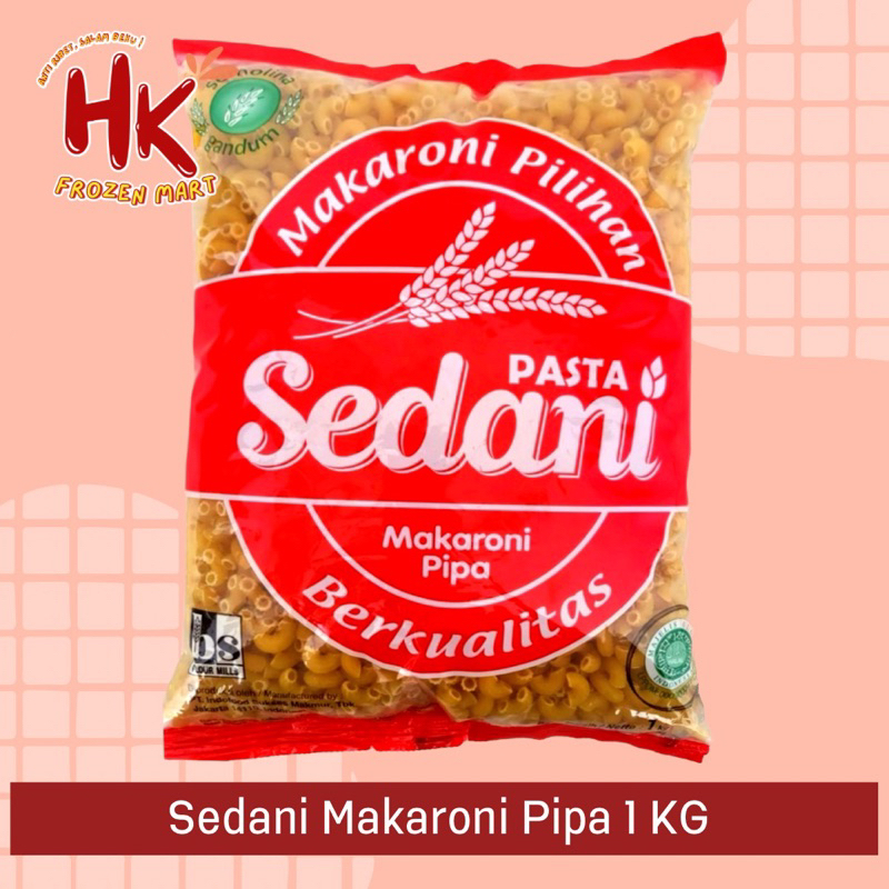 

Sedani Makaroni Pipa 1kg | pasta elbow macaroni fusili lafonte | HK FROZEN MART