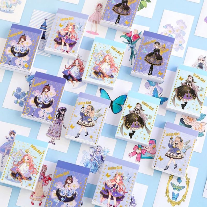 

50 Buah/Set Stiker Mini Anak Perempuan Anime Kartun Lucu Buku Tempel Diy Alat Tulis Jurnal Stiker Estetika Hadiah