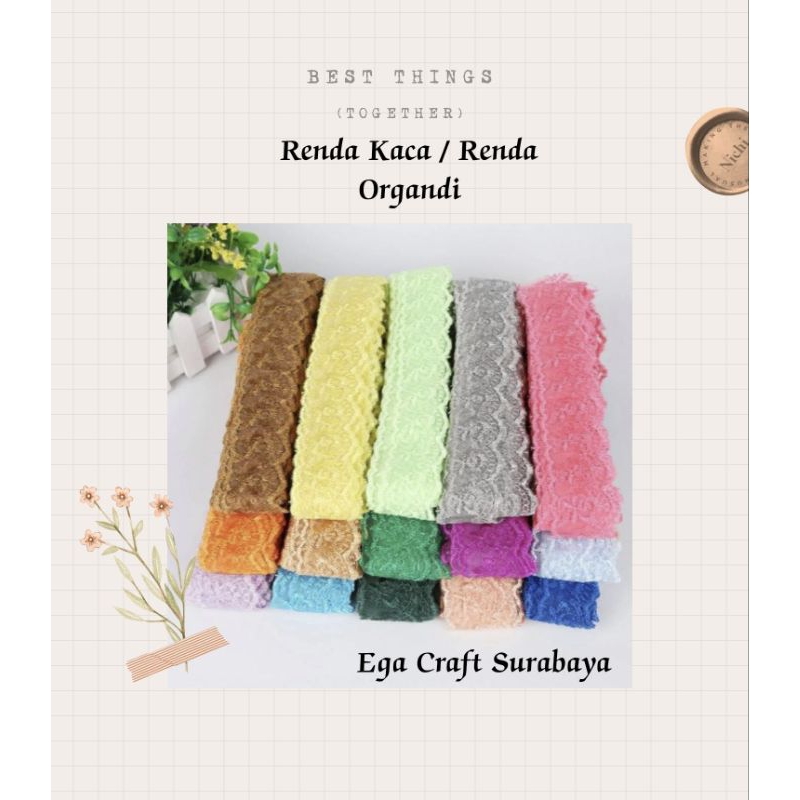 Renda Kaca / Renda Organdi Per Roll