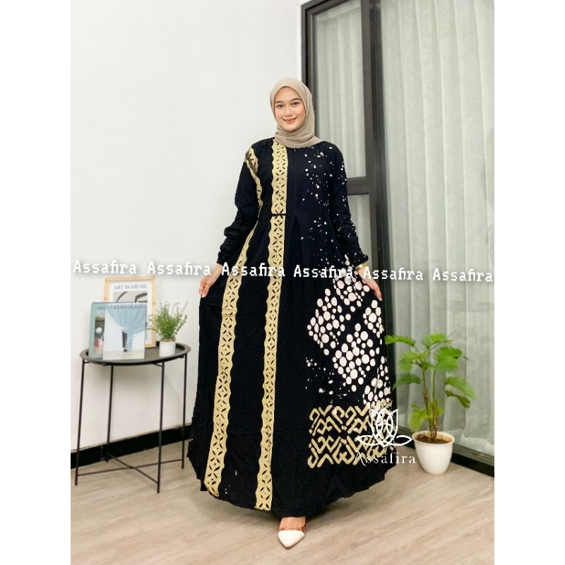 Gamis wanita muslim twill rayon candimekar premium