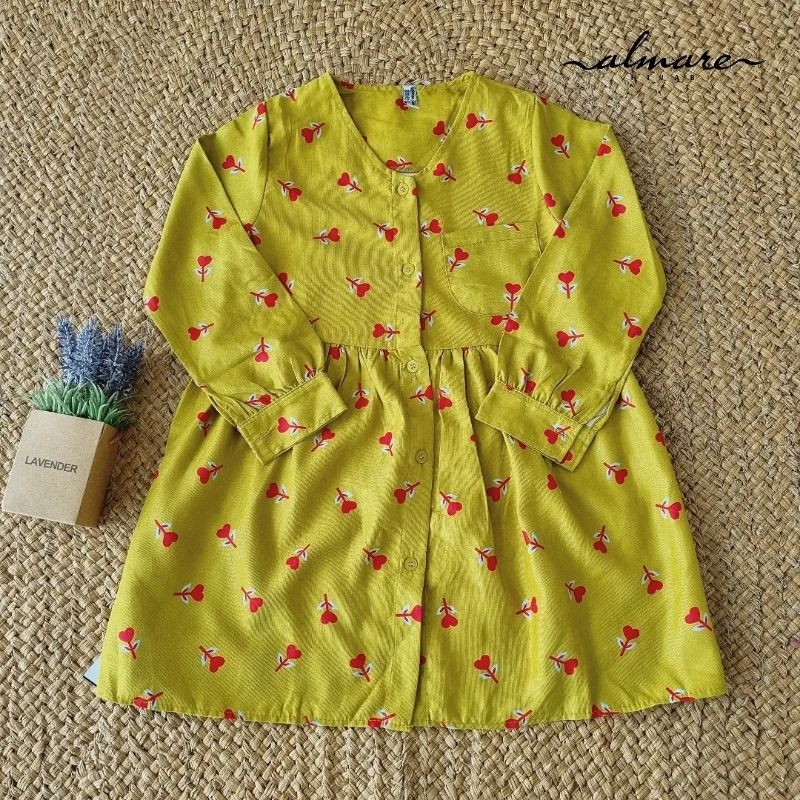 Gamis Anak Lime Motif