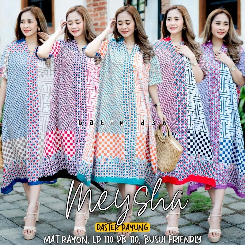 Baju tidur Wanita rayon murah kekinian Daster cewek busui menyusui lengan pendek adem tidak luntur home dress ibu mama mamah bunda mami anak  rumah nyaman adem cantik bagus keren best seller payung klok batik katun viscos js