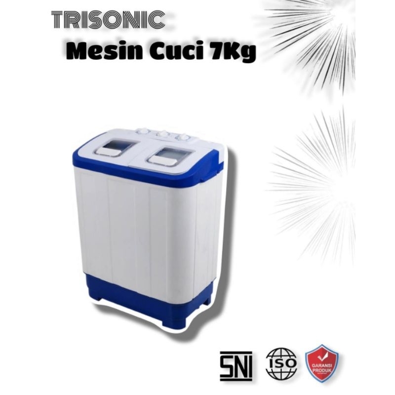 MESIN CUCI 2TABUNG TRISONIC 7KG