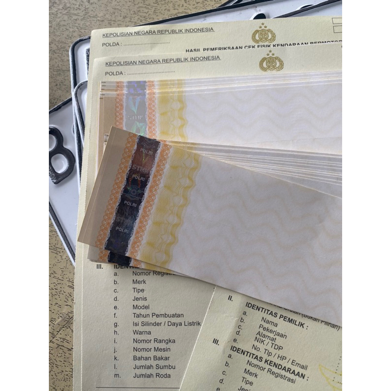 Kertas gesek Cek Fisik Kendaraan Original Samsat-2