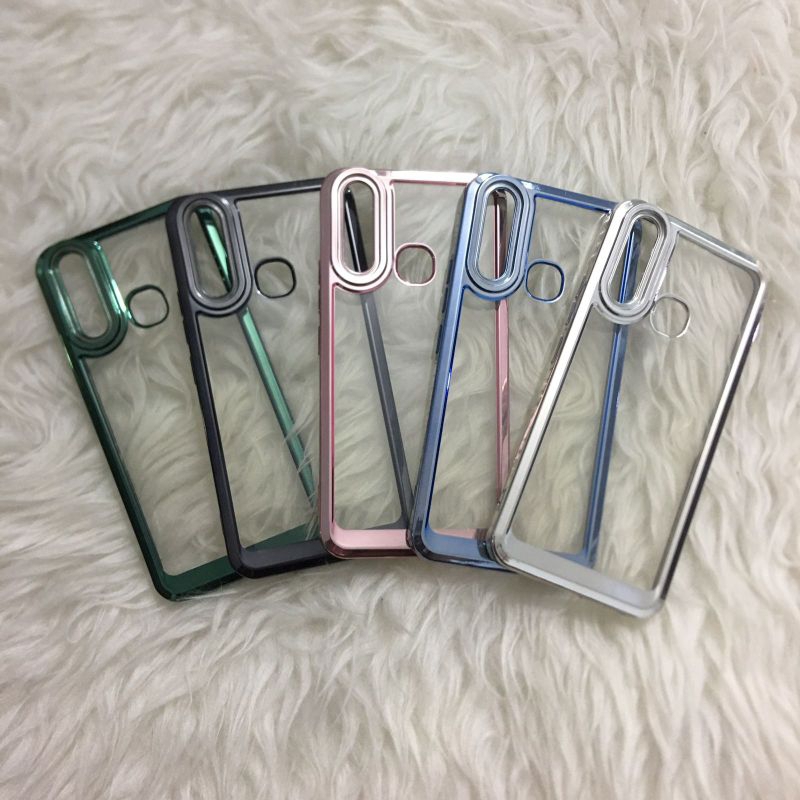 Case Hp Vivo Y11 Y12 Y15 Y17 Case Transparan List Chrome #case #casehp