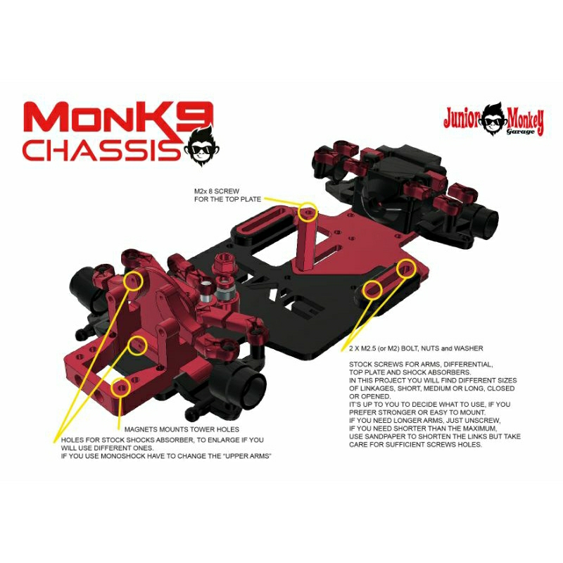 chassis sassis RWD Wltoys k969/k989/284131 adjustable By JMG