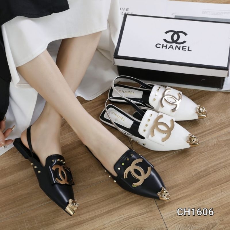 FLAT SHOES CH1606 C|-|A||E|_BACKSTRAP PREMIUM IMPORT SHOES