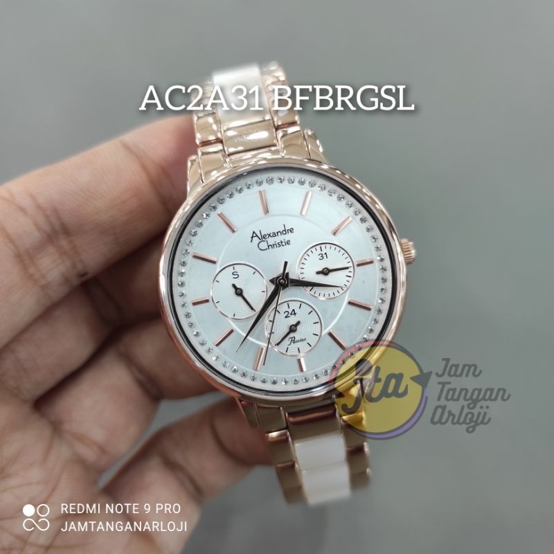 New Alexandre Christie Wanita AC2a31 White Jam Tangan Cewek AC 2a31 BFBRGSL