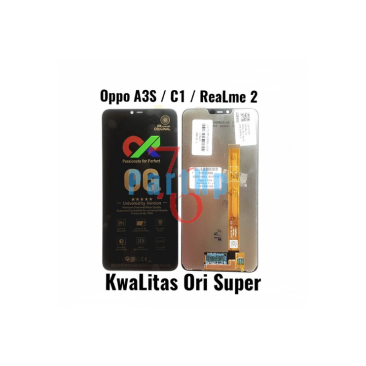 Lcd Touchscreen Fullset Kwalitas Ori Super Oppo A3S - C1 - Realme 2- Hitam