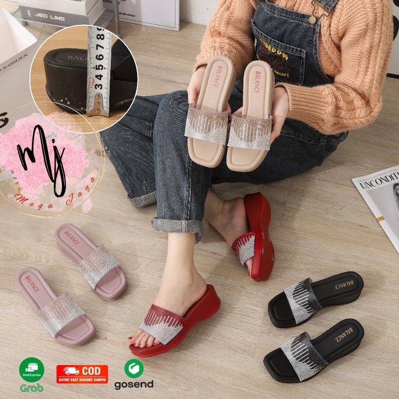 SANDAL WEDGES WANITA IMPORT sendal bangkok wanita