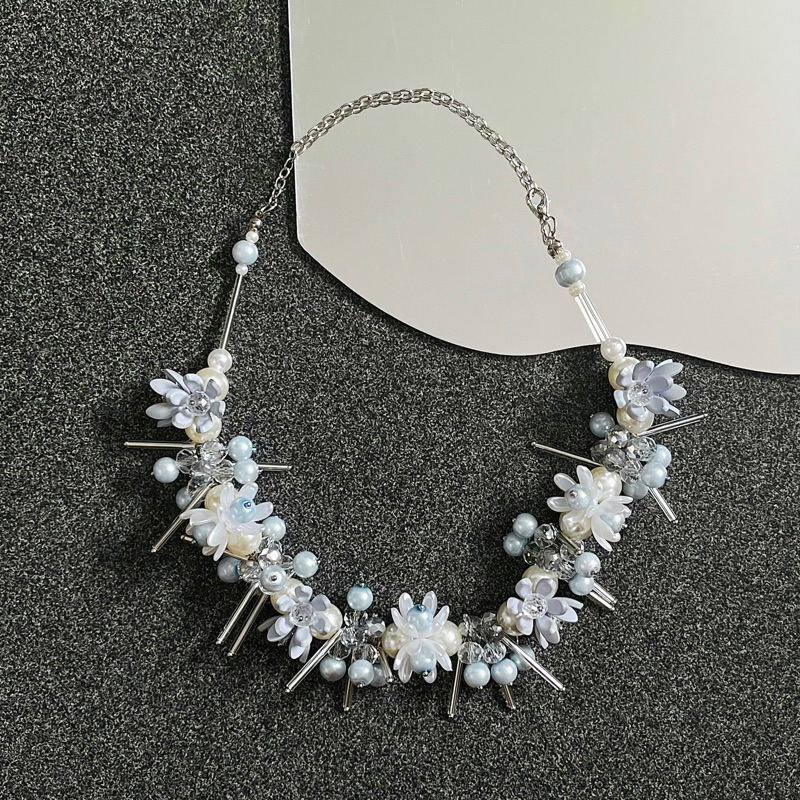 CRYSTAL BEADED NECKLACE by LOST BEADS | Kalung Choker Manik-Manik Crystal