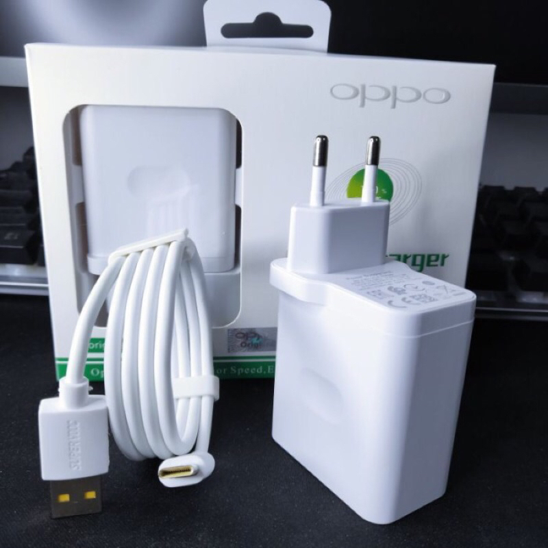 Charger Oppo 65W SUPER VOOC Micro USB &amp; Type C Fast Charging Original