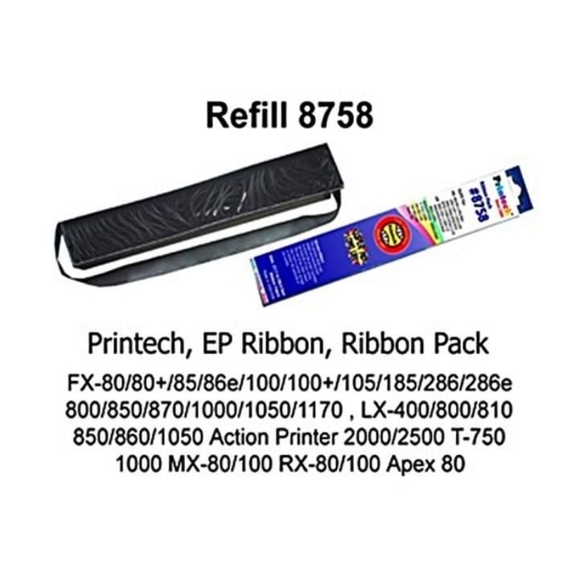 Pita printer printech ribbon pack 8758 atau 7755