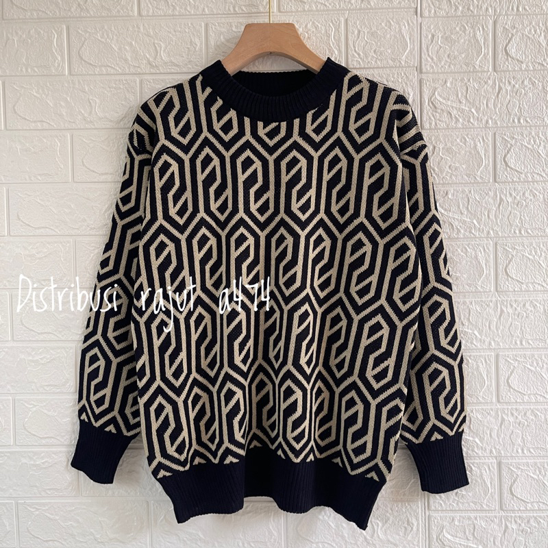 ARRAYO SWEATER RAJUT WANITA MOTIF ARABICk