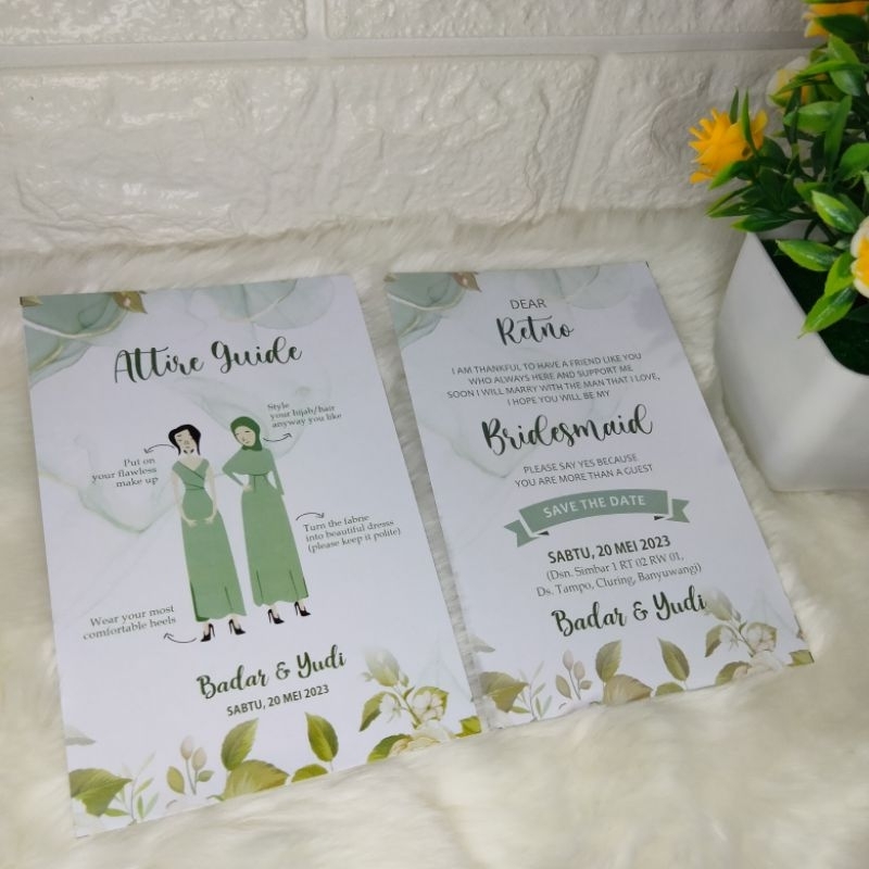 

Bridesmaid Card | Kartu Bridesmaid