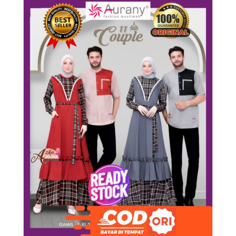 [BEST SELLER] BAJU COUPLE 11 AURANY / BAJU MUSLIM COUPLE LEBARAN / BAJU COUPLE LEBARAN SUAMI ISTRI /
