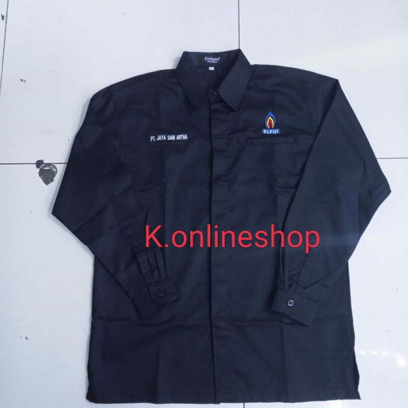 kemeja pertamina elpiji seragam pertamina elpiji baju pertamina elpiji