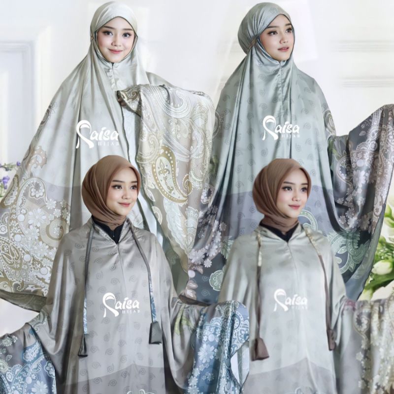 MUKENA SILK MOTIF 3IN1 SAFARA PAKIS SERIES SUPER JUMBO/MUKENA SUPER JUMBO SILK PREMIUM RAISA HIJAB