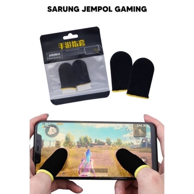 SARUNG TANGAN JEMPOL GAMING ISI 2 PCS ANTI KERINGAT MOBILE GAME FINGER SLEEVE