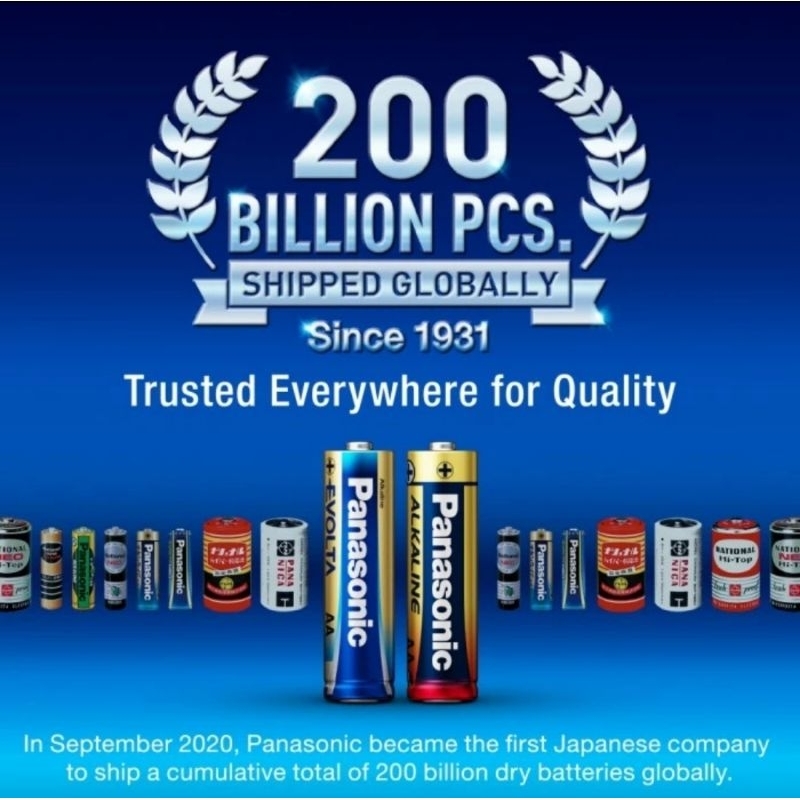 Baterai Panasonic Alkaline AA Evolta Premium isi 2 pcs A2