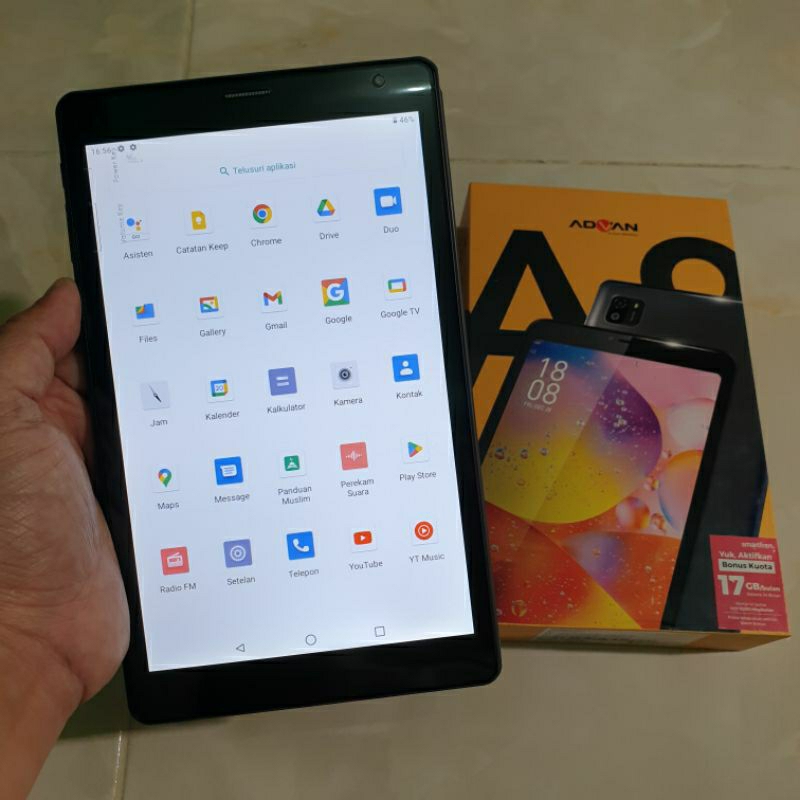 tablet advan tab a8 ram 3gb rom 32gb 3/32 mulus dan lengkap